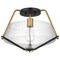 Nuvo Starlight 1-Light Semi Flush Mount, E26 60W, Matte Black, Clear Seeded 60/7683 - alternate 1